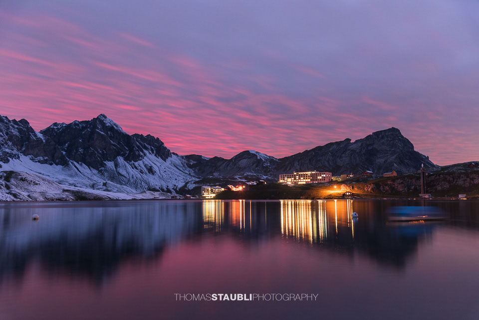 Abendrot über der Melchsee Frutt Thomas Staubli Photography