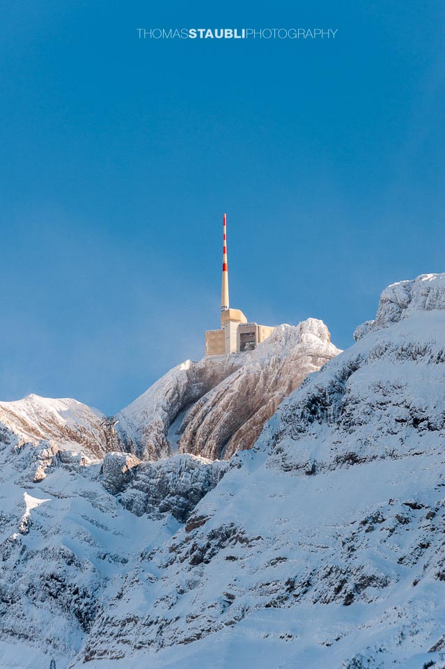 Blick zum Säntisgipfel