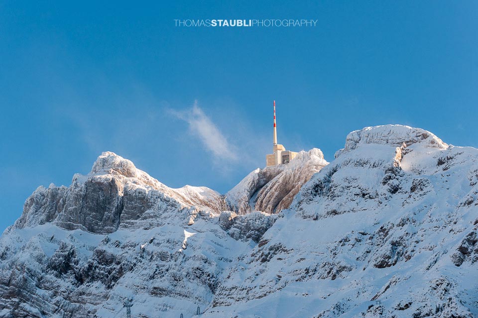 Blick zum Säntisgipfel