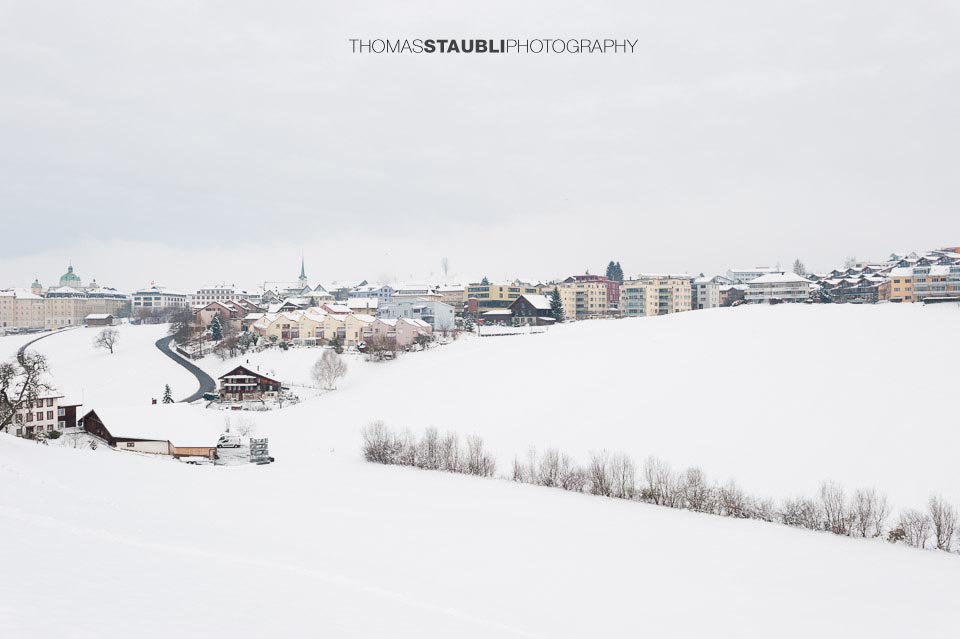 verschneites Menzingen