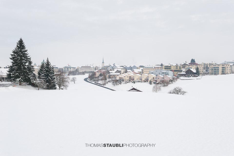 verschneites Menzingen