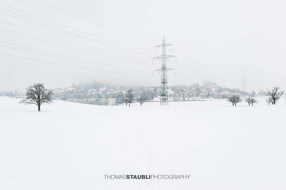 verschneites Menzingen