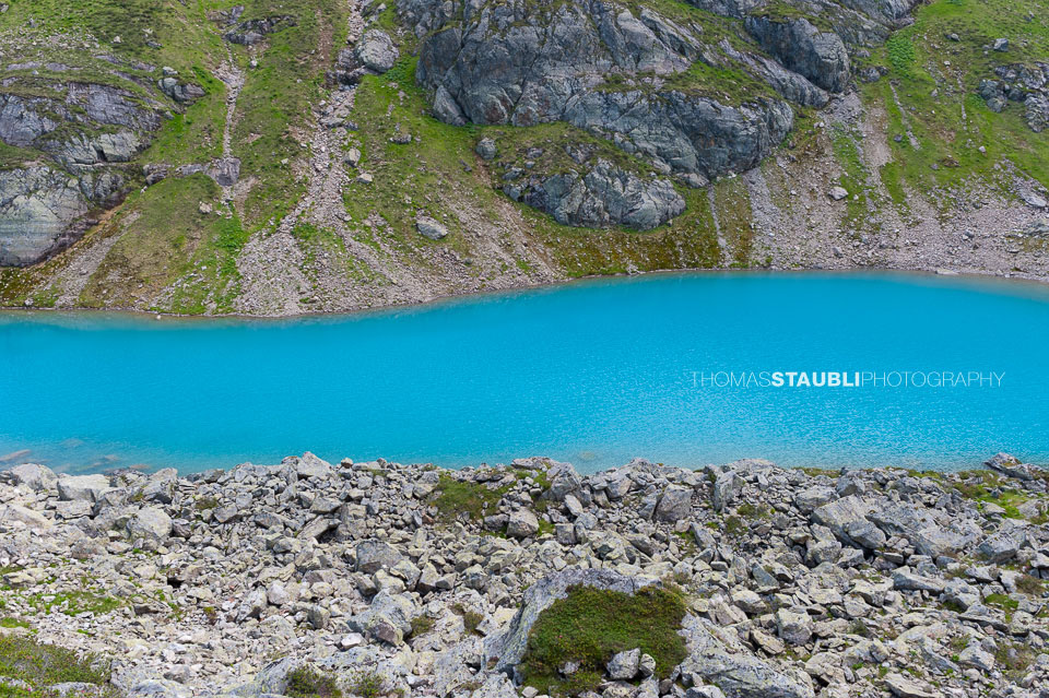 türkisblauer Nidersee unterhalb der Leutschachhütte