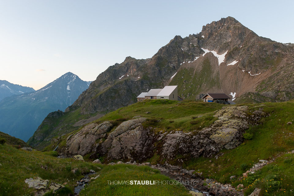 Leutschachhütte vor Furtstock und Mittelstock