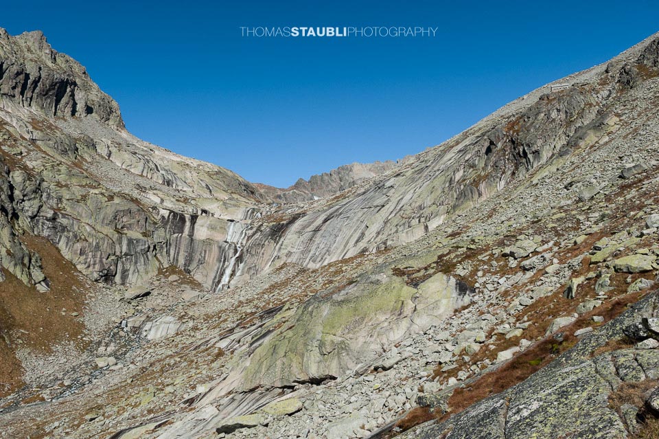 Rechts obe die Gelmerhütte