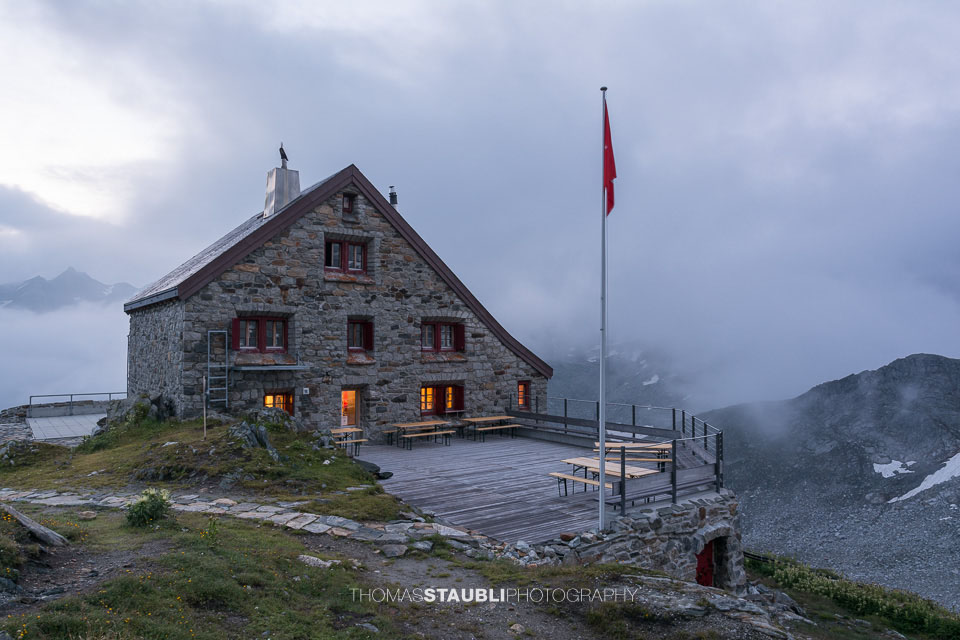 Abenddämmerung auf der Rotondohütte