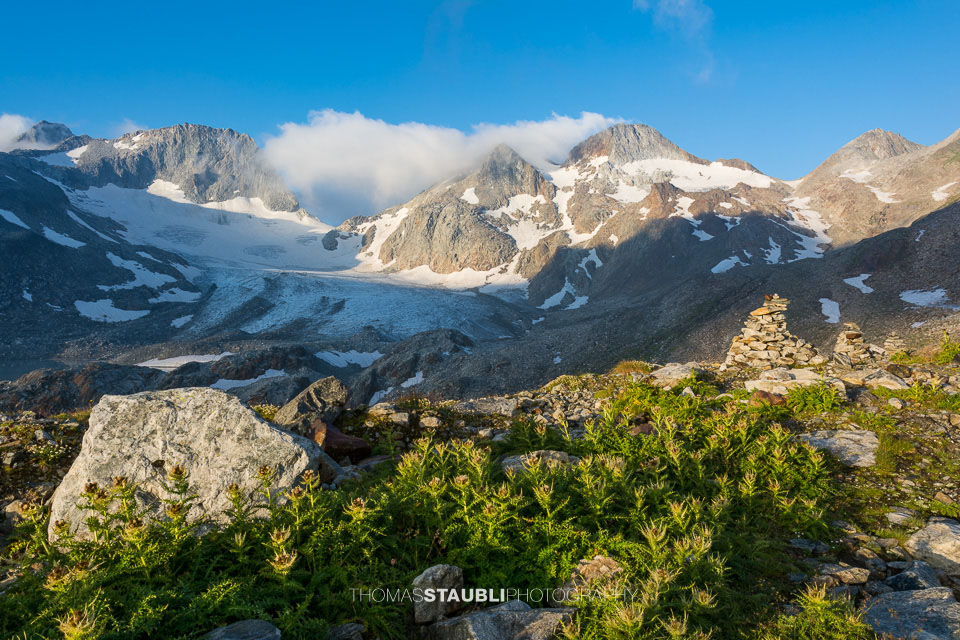 erste Sonnenstrahlen am Gross- und Chli-Läckihorn