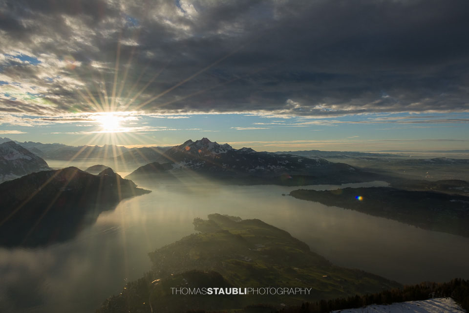 Sonnenuntergang über dem Vierwaldstättersee