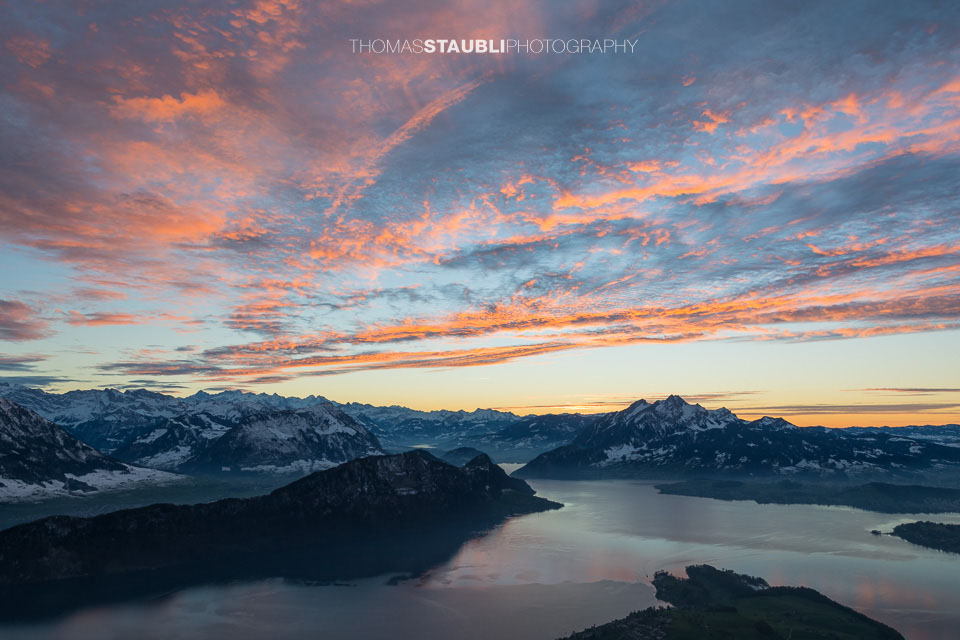 Abendrot über der Zentralschweiz