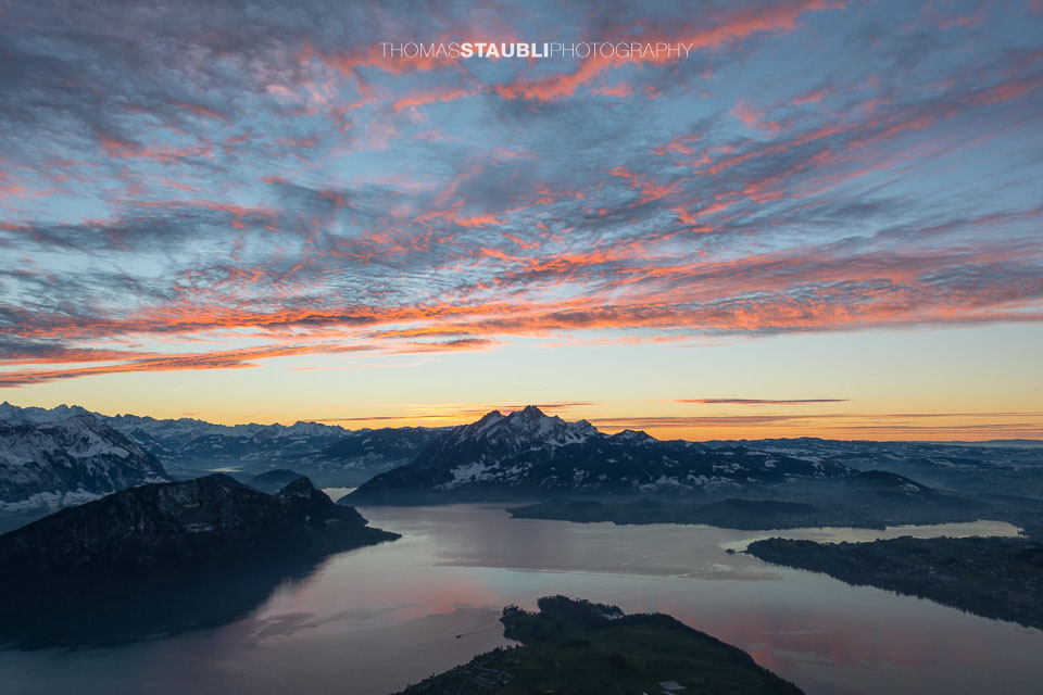 Abendrot über der Zentralschweiz