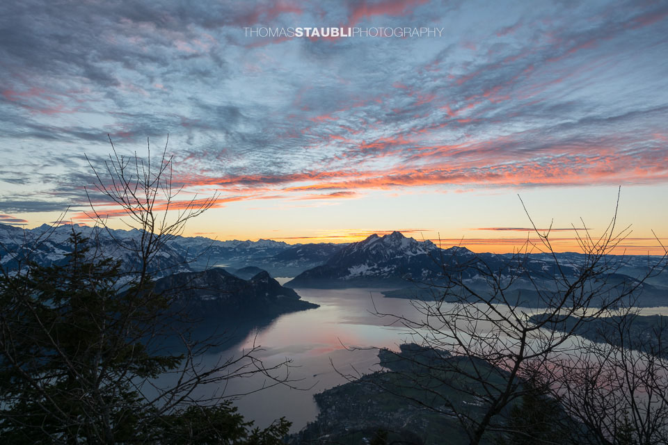 Abendrot über der Zentralschweiz