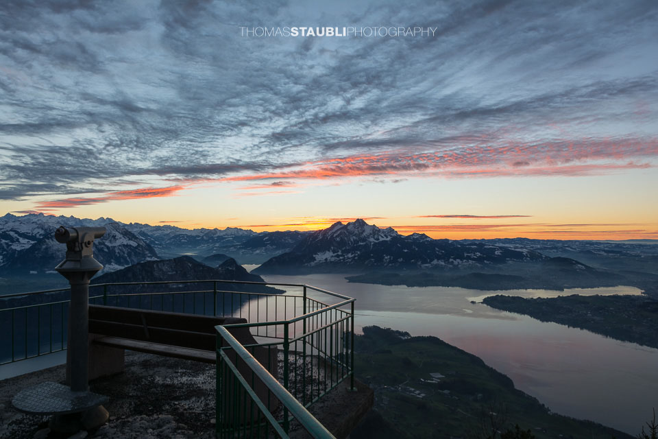 Abendrot über der Zentralschweiz