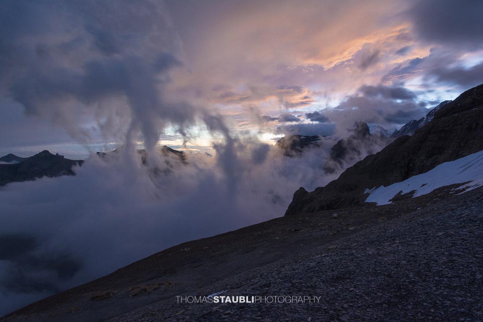 Morgenstimmung auf der Blüemlisalphütte