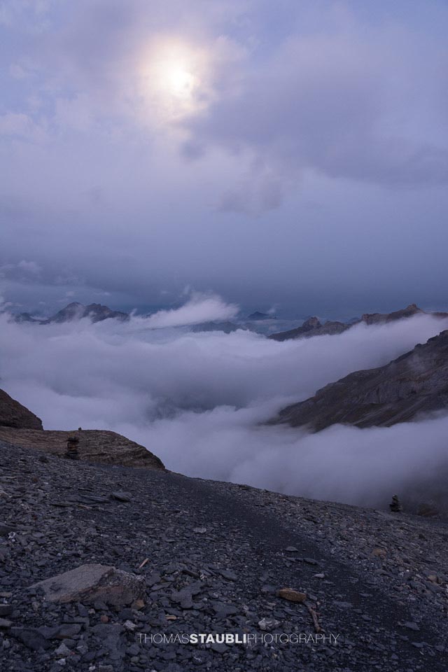 Morgenstimmung auf der Blüemlisalphütte