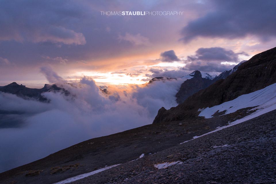 Morgenstimmung auf der Blüemlisalphütte