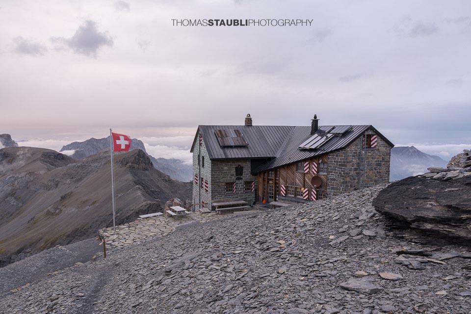 Morgenstimmung auf der Blüemlisalphütte