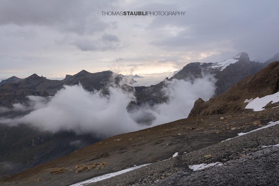 Morgenstimmung auf der Blüemlisalphütte