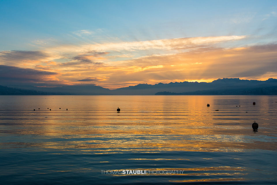 Sonnenaufgang über den Glarner Alpen