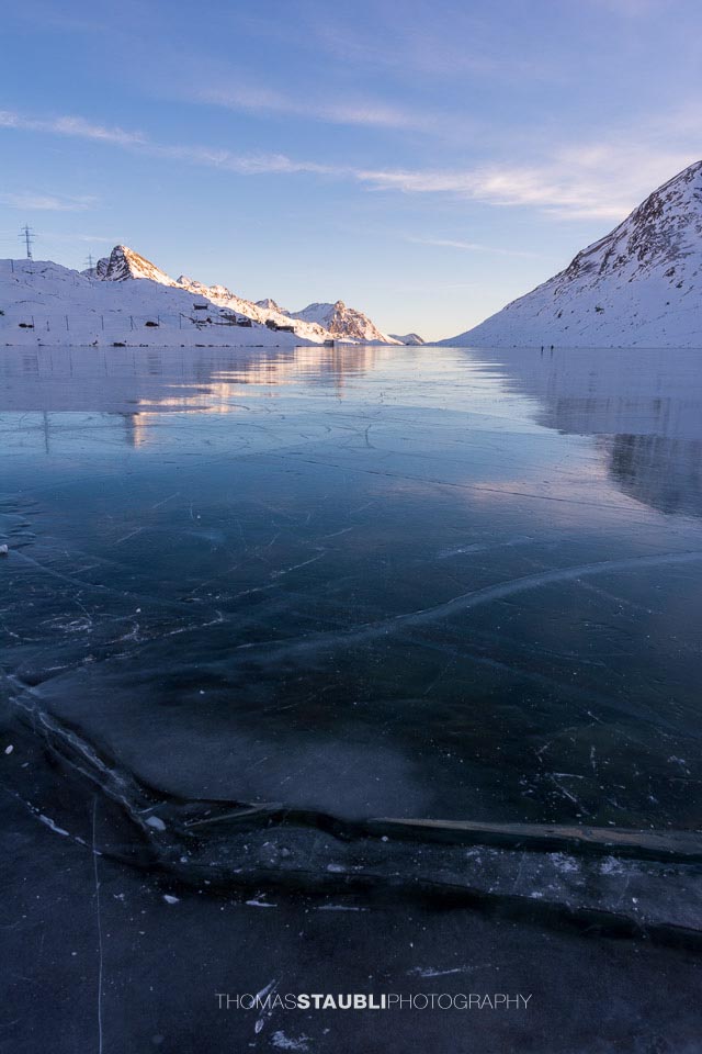 Schwarzeis auf dem Lago Bianco