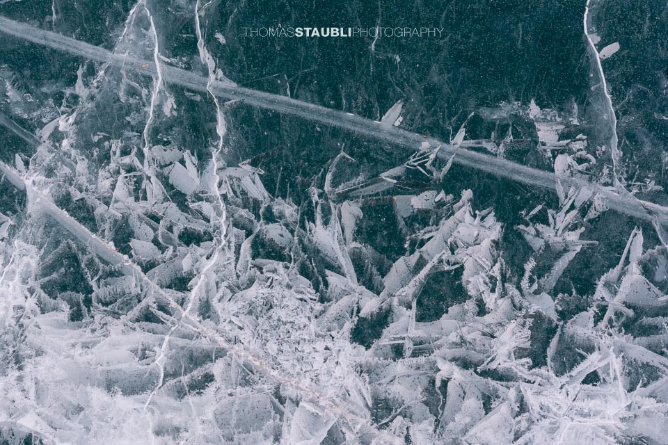 Schwarzeis auf dem Lago Bianco