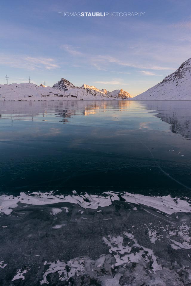 Schwarzeis auf dem Lago Bianco