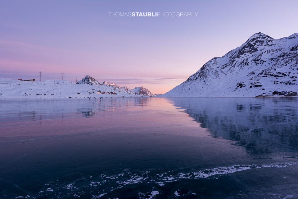 Schwarzeis auf dem Lago Bianco