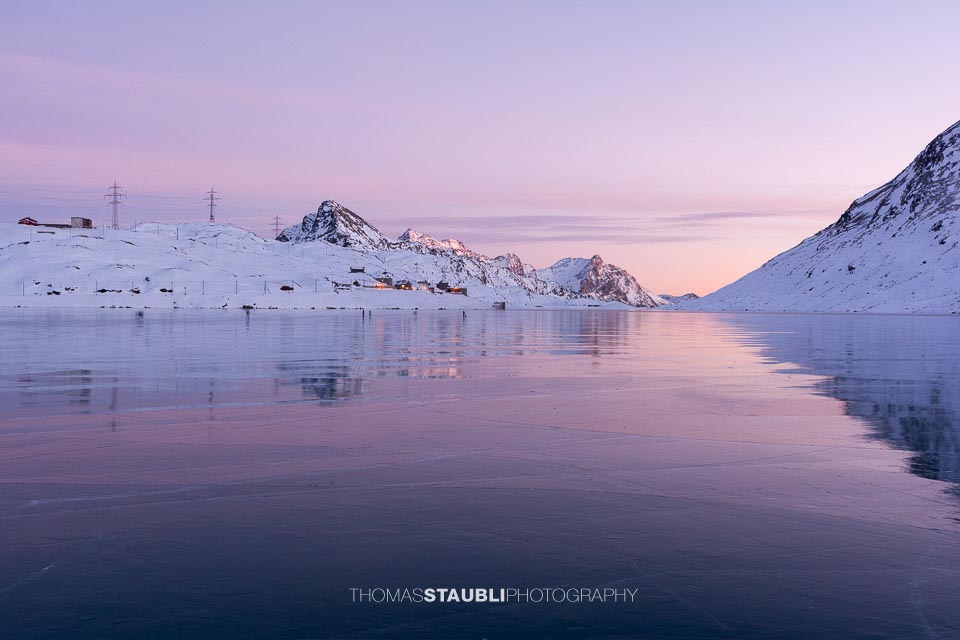 Schwarzeis auf dem Lago Bianco