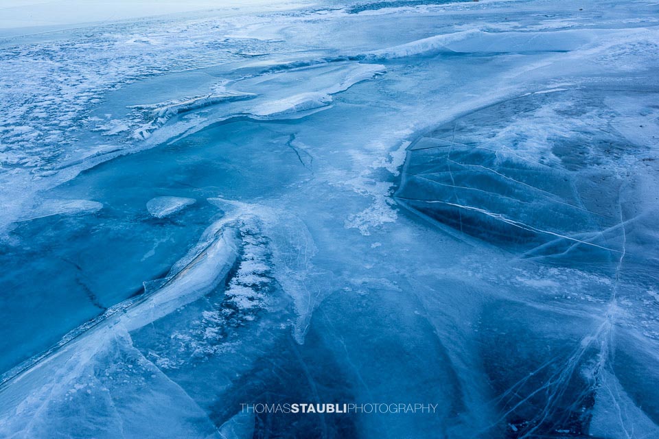 Schwarzeis auf dem Lago Bianco