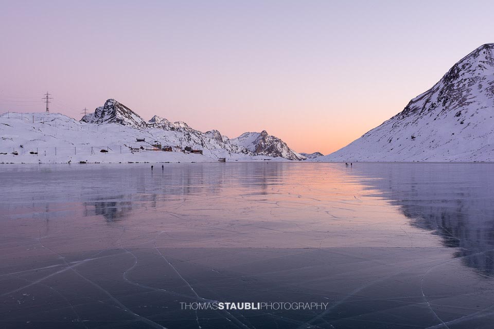 Schwarzeis auf dem Lago Bianco