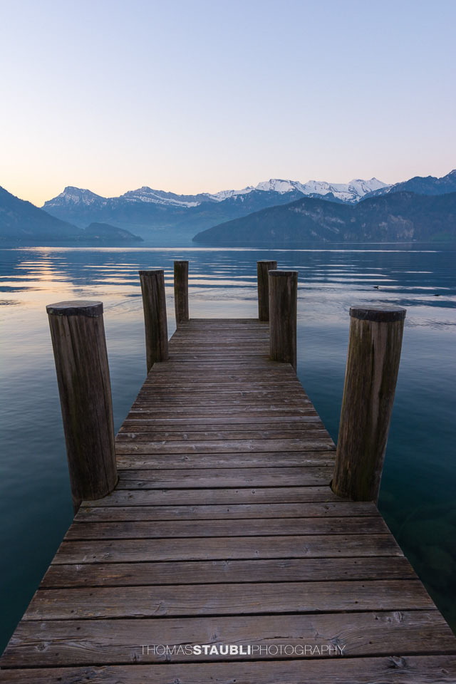 Bootssteg bei Weggis