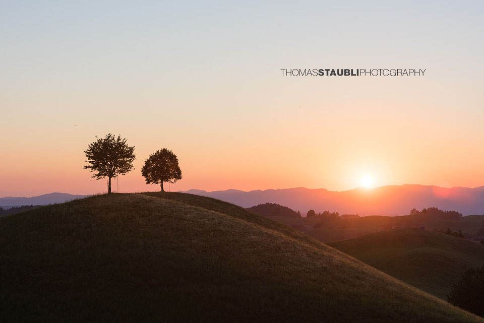 Sonnenaufgang über dem Zürcher Oberland