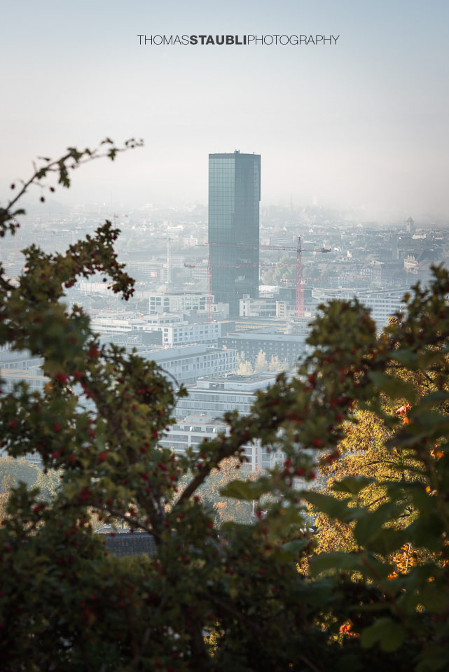 Nebel über Zürich und dem Prime Tower
