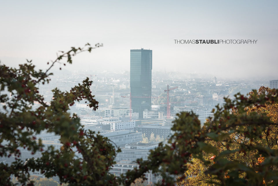 Nebel über Zürich und dem Prime Tower