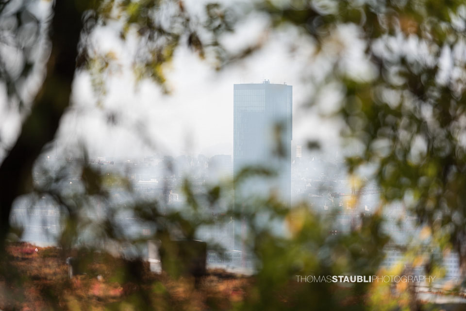 Nebel über Zürich und dem Prime Tower