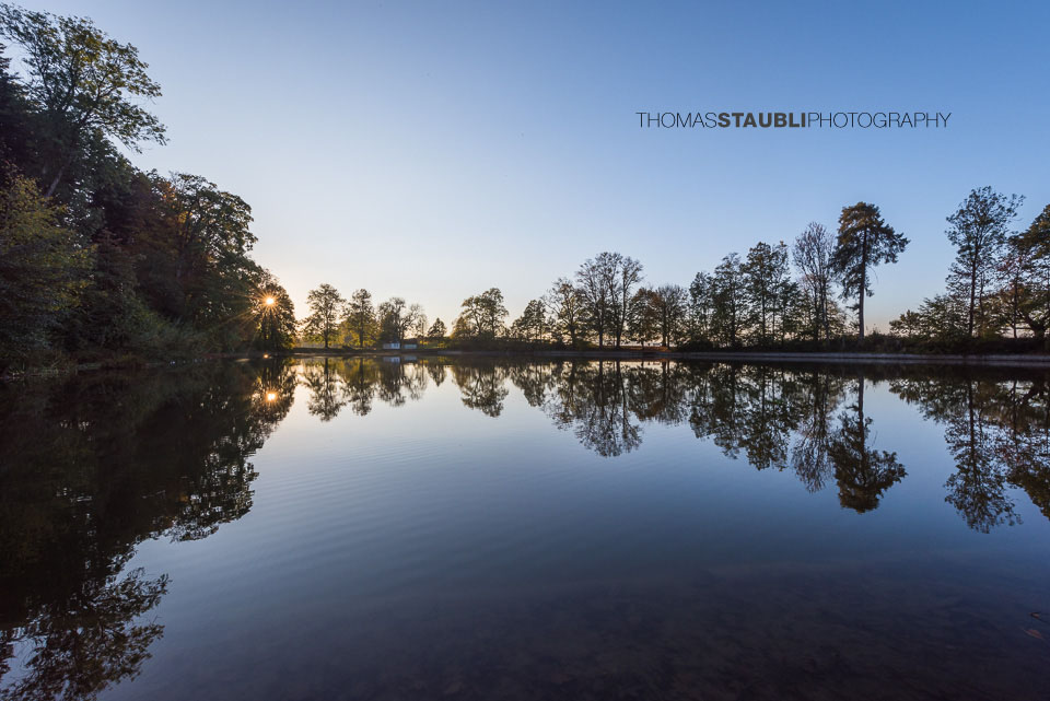Sonnenuntergang am Buebenweier