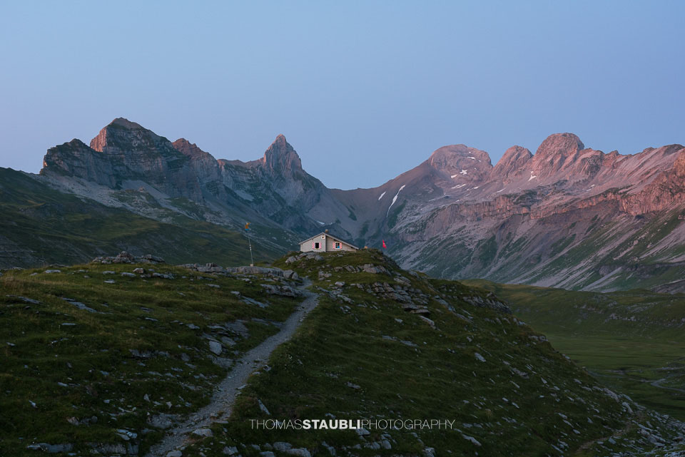Abenddämmerung über der Glattalphütte