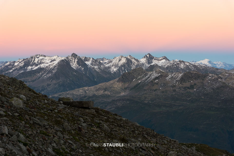 Chastelhorn, Rotstock, Pizzo Centrale, Tritthorn, Adula - Rheinwaldhorn u. a.