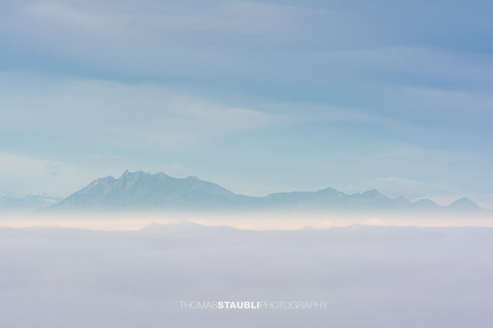 Blick auf die Alpen und das Nebelmeer