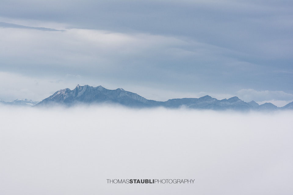 Blick auf die Alpen und das Nebelmeer