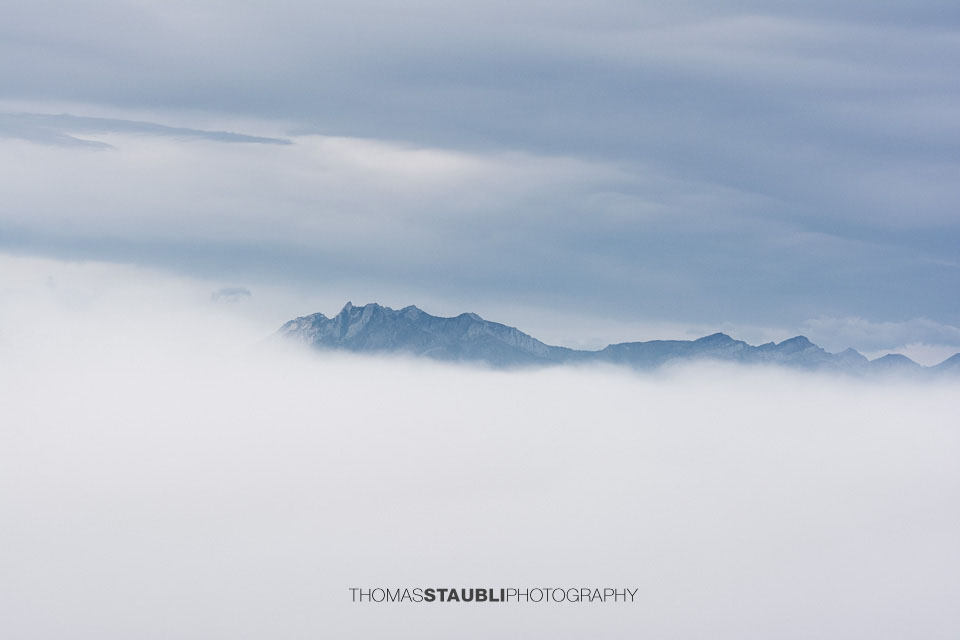 Blick auf die Alpen und das Nebelmeer