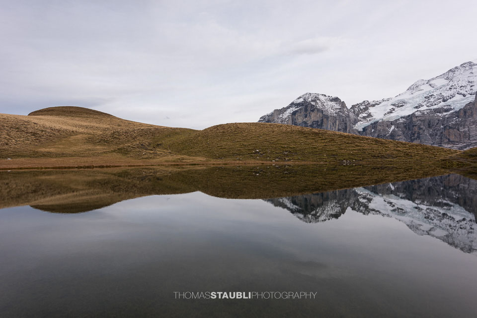 Das Wellhorn spiegelt sich im Hornseeli