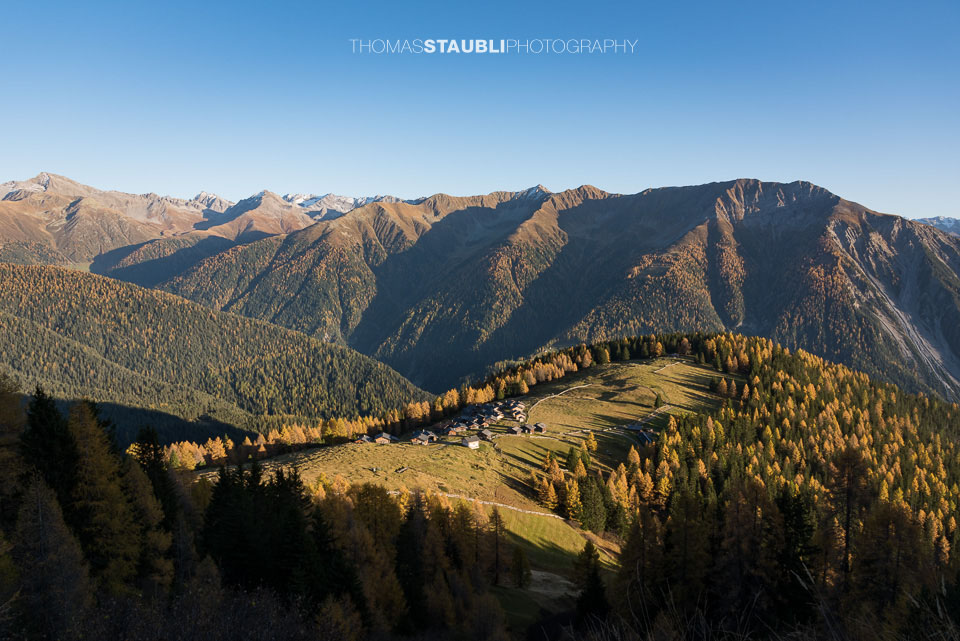 Bergpanorama auf der Wiesner Alp