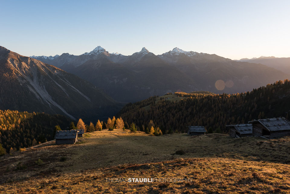 Bergpanorama auf der Wiesner Alp