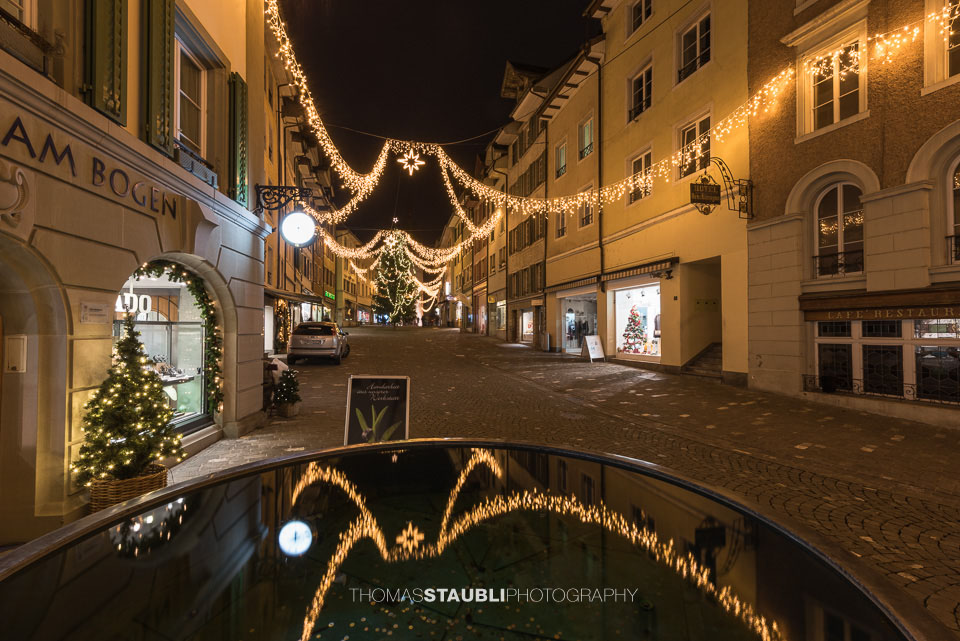Weihnachtsbeleuchtung in Bremgarten