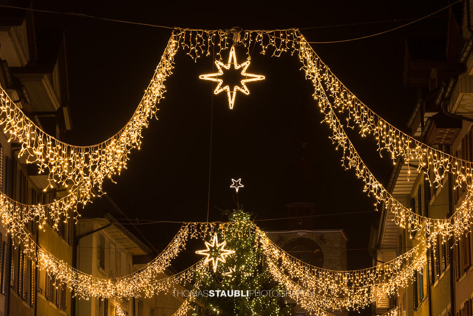 Weihnachtsbeleuchtung in Bremgarten