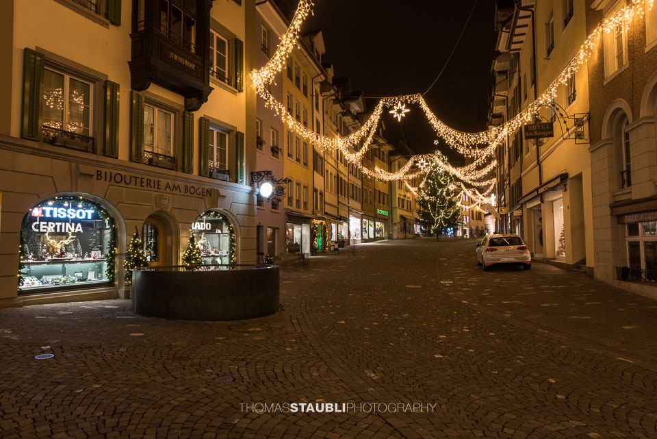 Weihnachtsbeleuchtung in Bremgarten
