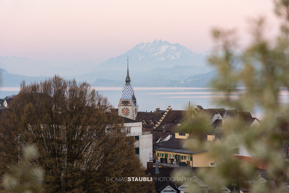 Der Zitturm, das Wahrzeichen der Stadt Zug