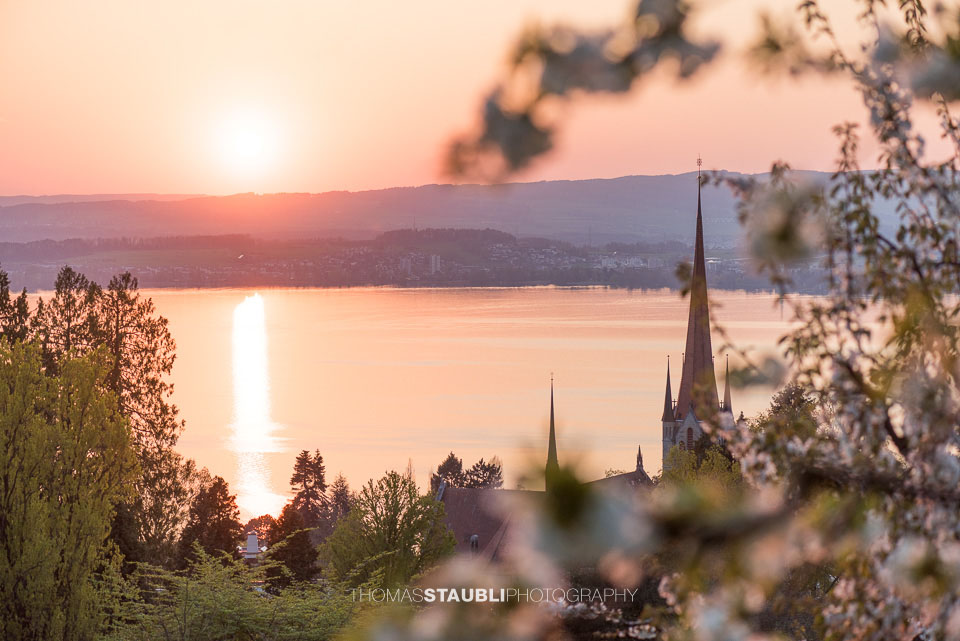 Sonnenuntergang über dem Zugersee