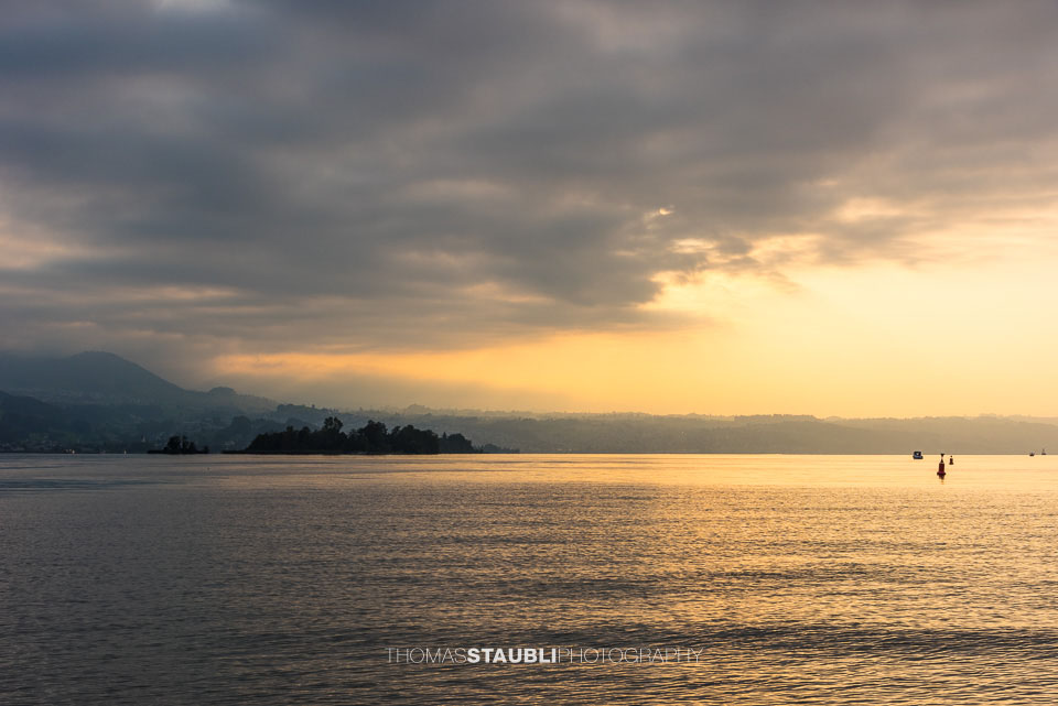 Abendstimmung über dem Zürichsee