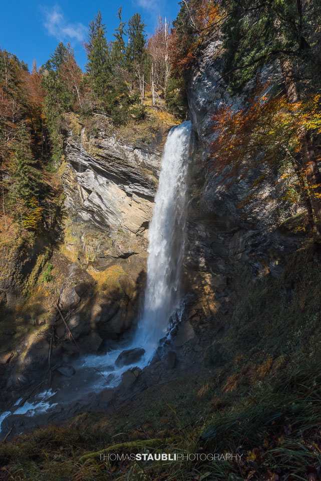 Wasserfall bei Berschis im Herbst